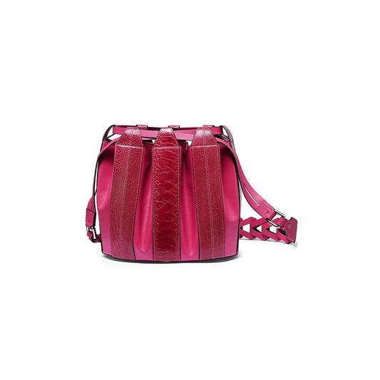 Pink Lyra Ostrich Leather Crossbody Bag Bellabags Bellabags