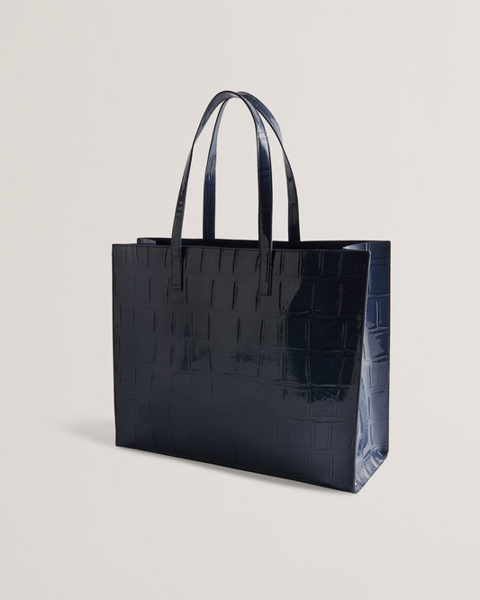 Women's Allicon-Croc Effect Extra Large Icon Bag Dk-Blue Ted Baker Bellabags