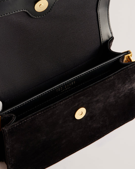 Women's Rosany-Elongat Velvet Top Handle Rose Bag Black Ted Baker South Africa Bellabags