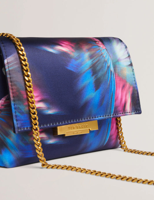 Women's LIBBEA-Feather Print Crossbody bag Navy Ted Baker South Africa Bellabags