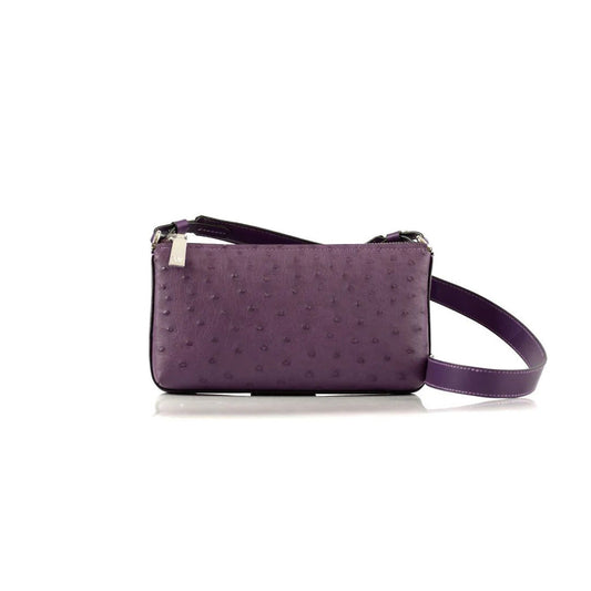 Purple Los Angeles Ostrich Leather Purse Bellabags Bellabags