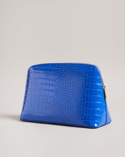 Women's Crocana-Imitation Croc Large Washbag Brt-Blue Ted Baker South Africa Bellabags