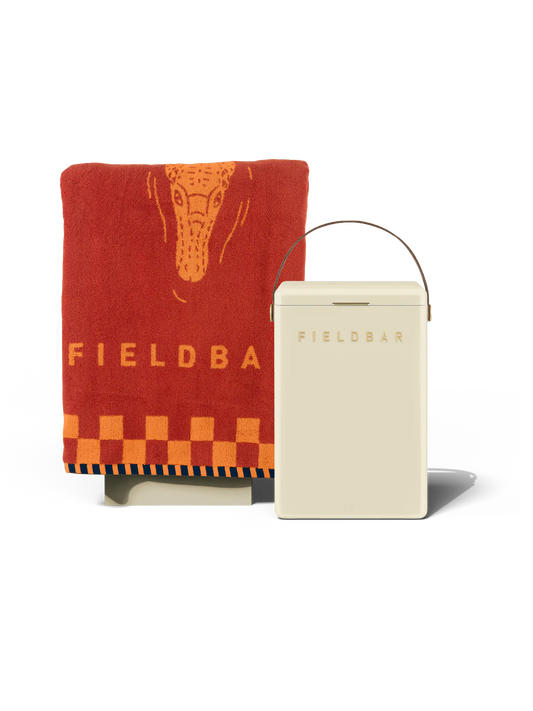 Drinks Box & Towel Bundle / Safari White