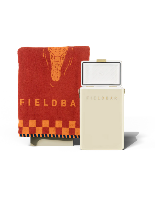Drinks Box & Towel Bundle / Safari White