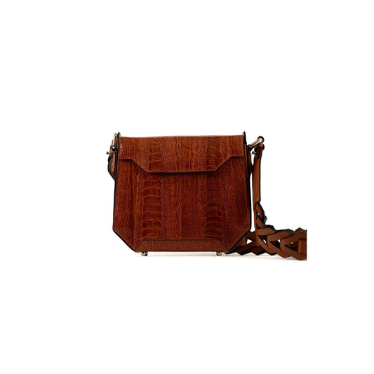 Light Brown Lia Ostrich Leather Shoulder Bag Bellabags Bellabags