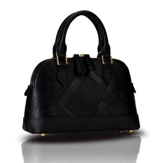 EMBOSSED DOME BAG - BLACK - Bellabags GALXBOY