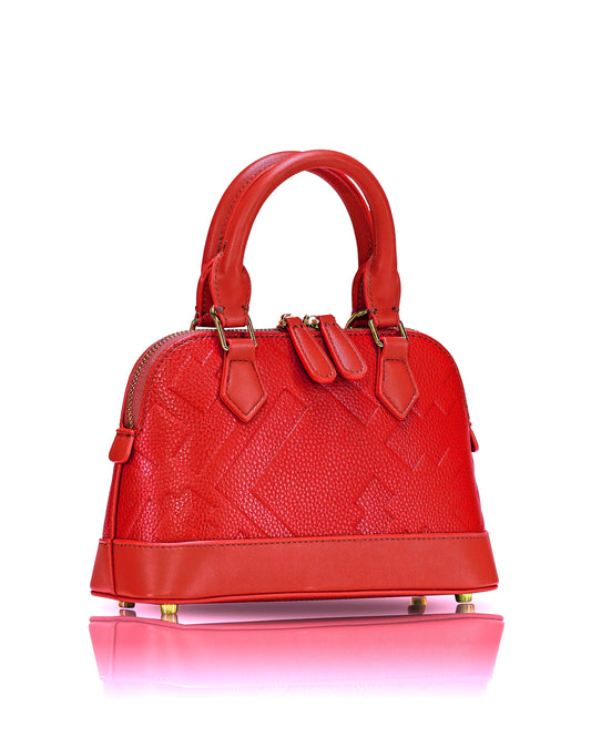 EMBOSSED DOME BAG - RED - Bellabags GALXBOY