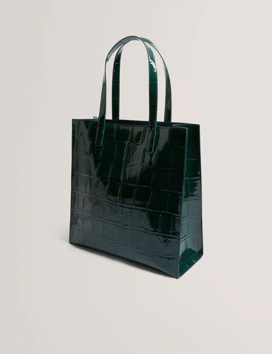 Women's Croccon-Croc Effect Large Icon Bag Mid-Green Ted Baker South Africa Bellabags
