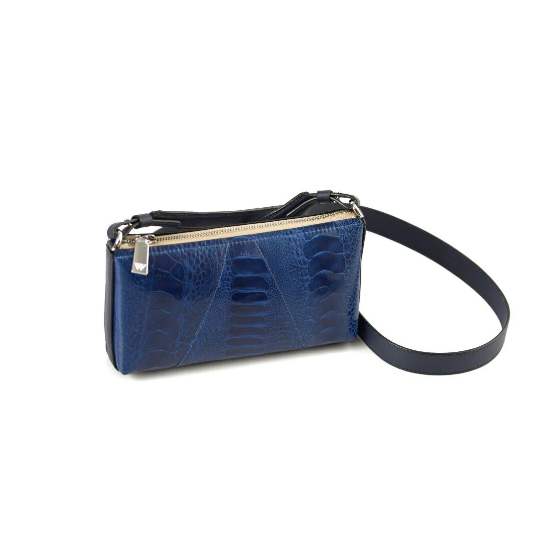 Blue Los Angeles Ostrich Leather Purse Bellabags Bellabags