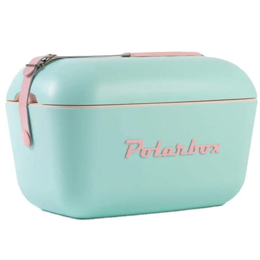 Polarbox Retro Cooler Box 20L / 12L Cyan and Pink on - By Polarbox - Invoque
