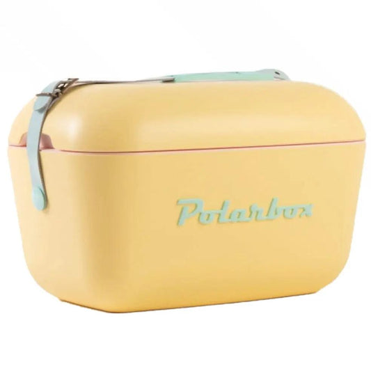 Polarbox Retro Cooler Box 20L / 12L Yellow and Cyan - By Polarbox - Invoque