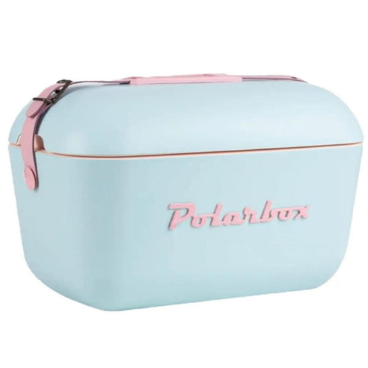 Polarbox Retro Cooler Box 20L / 12L Sky Blue and Pink - By Polarbox - Invoque