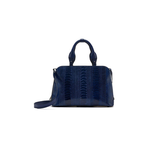 Blue Lexington Ostrich Leather Business Bag Bellabags Bellabags