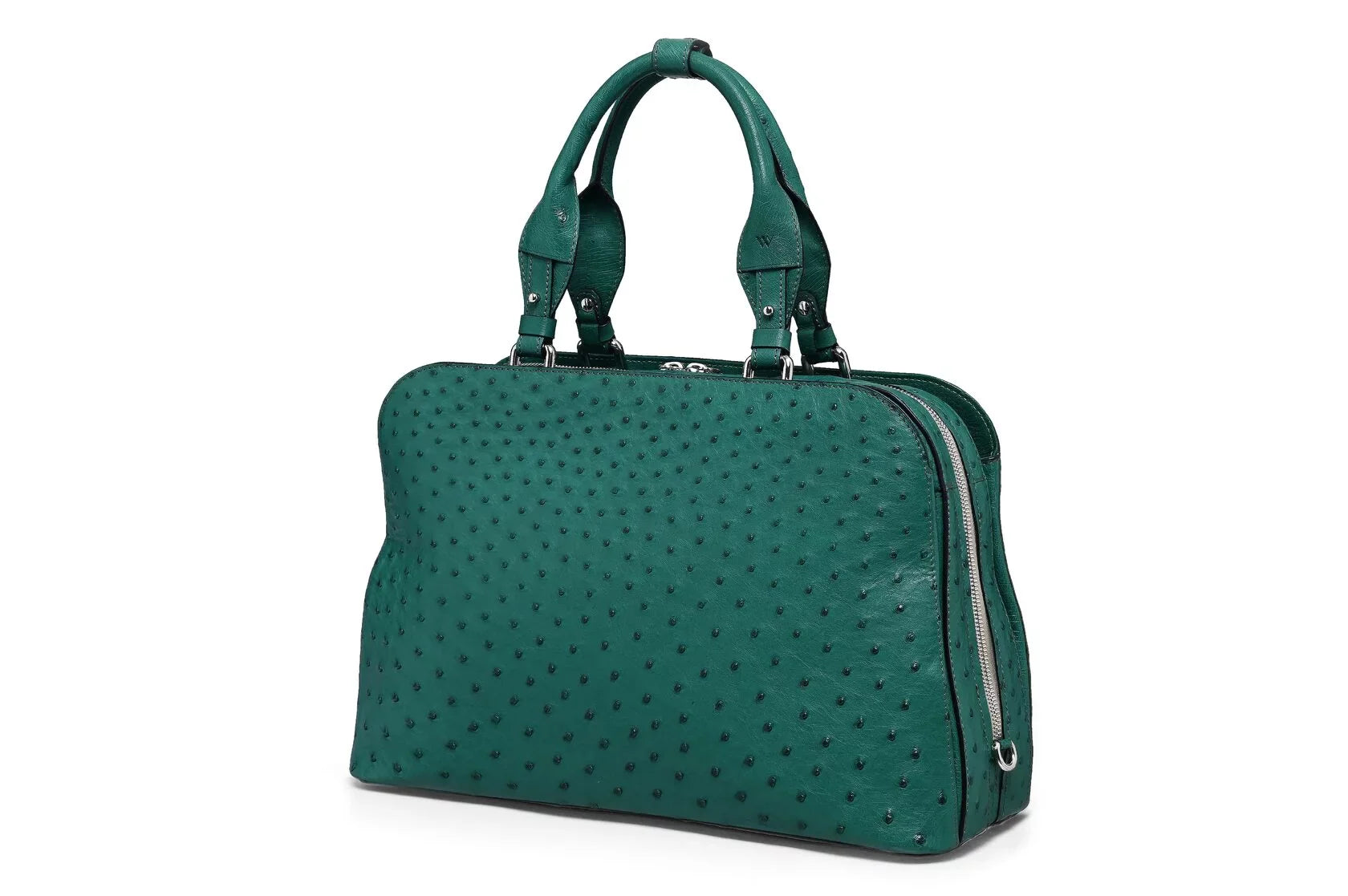 Green Lexington Ostrich Leather Business Bag Bellabags Bellabags