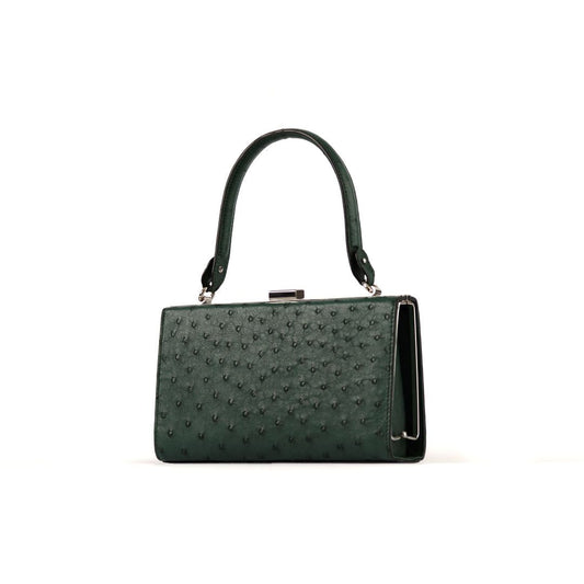 Green Libby Ostrich Leather Evening Bag Bellabags Bellabags