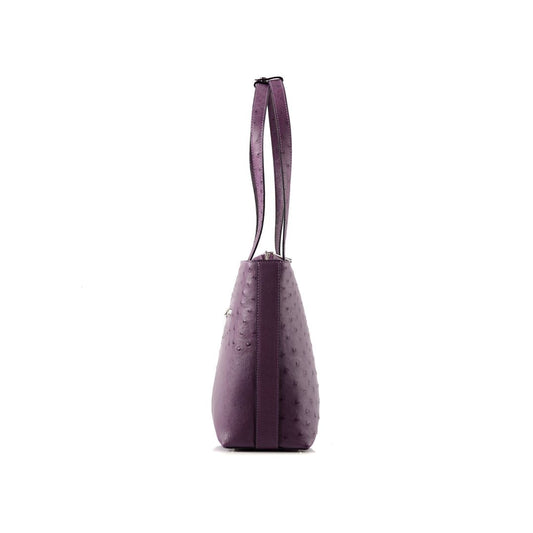 Purple Lilibet Ostrich Leather Tote Bag Bellabags Bellabags