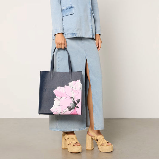 Women's Milicon-Floral Printed Large Icon Bag Navy Ted Baker South Africa Bellabags