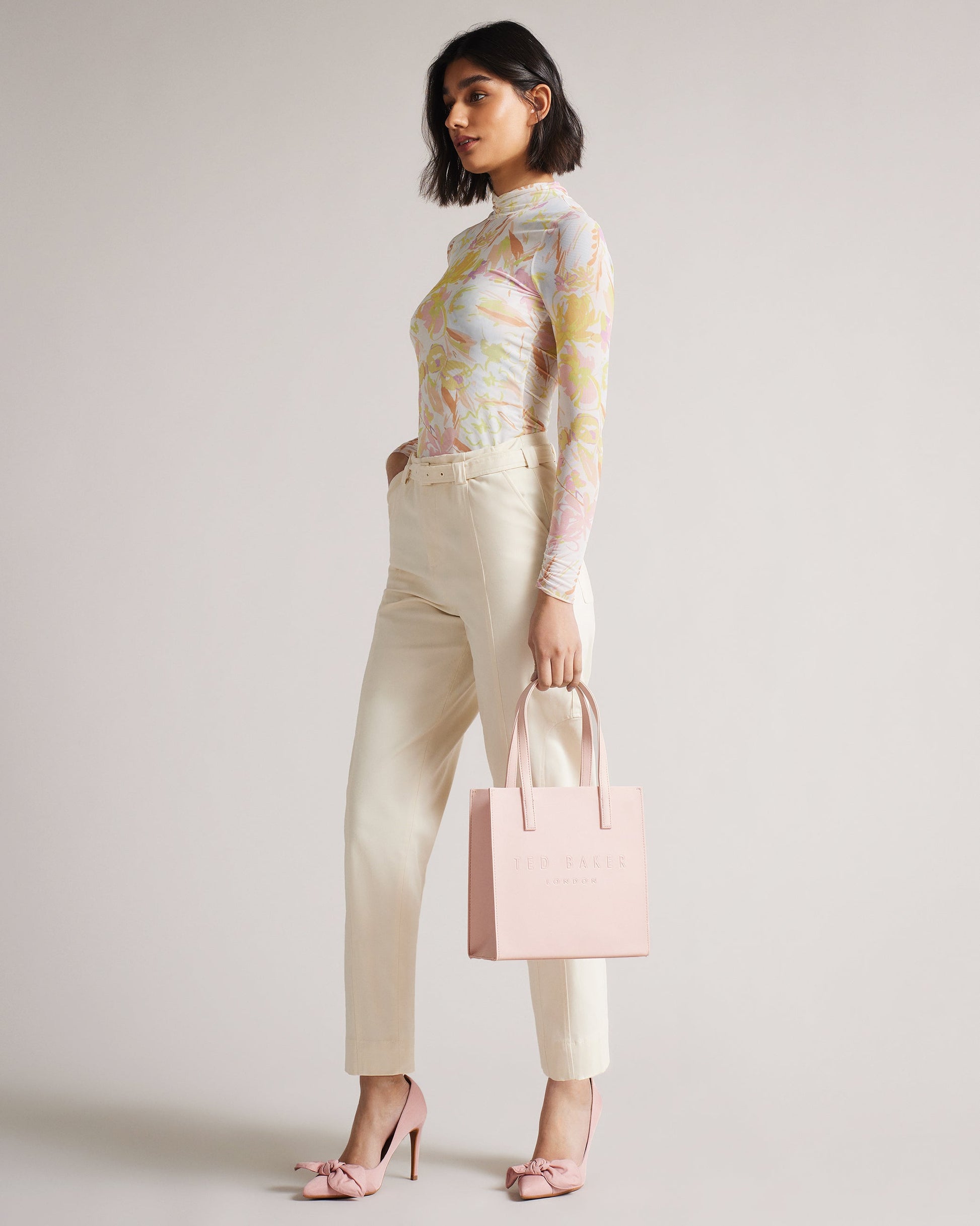 Women's Seacon-Crosshatch Small Icon Bag Pink Ted Baker South Africa