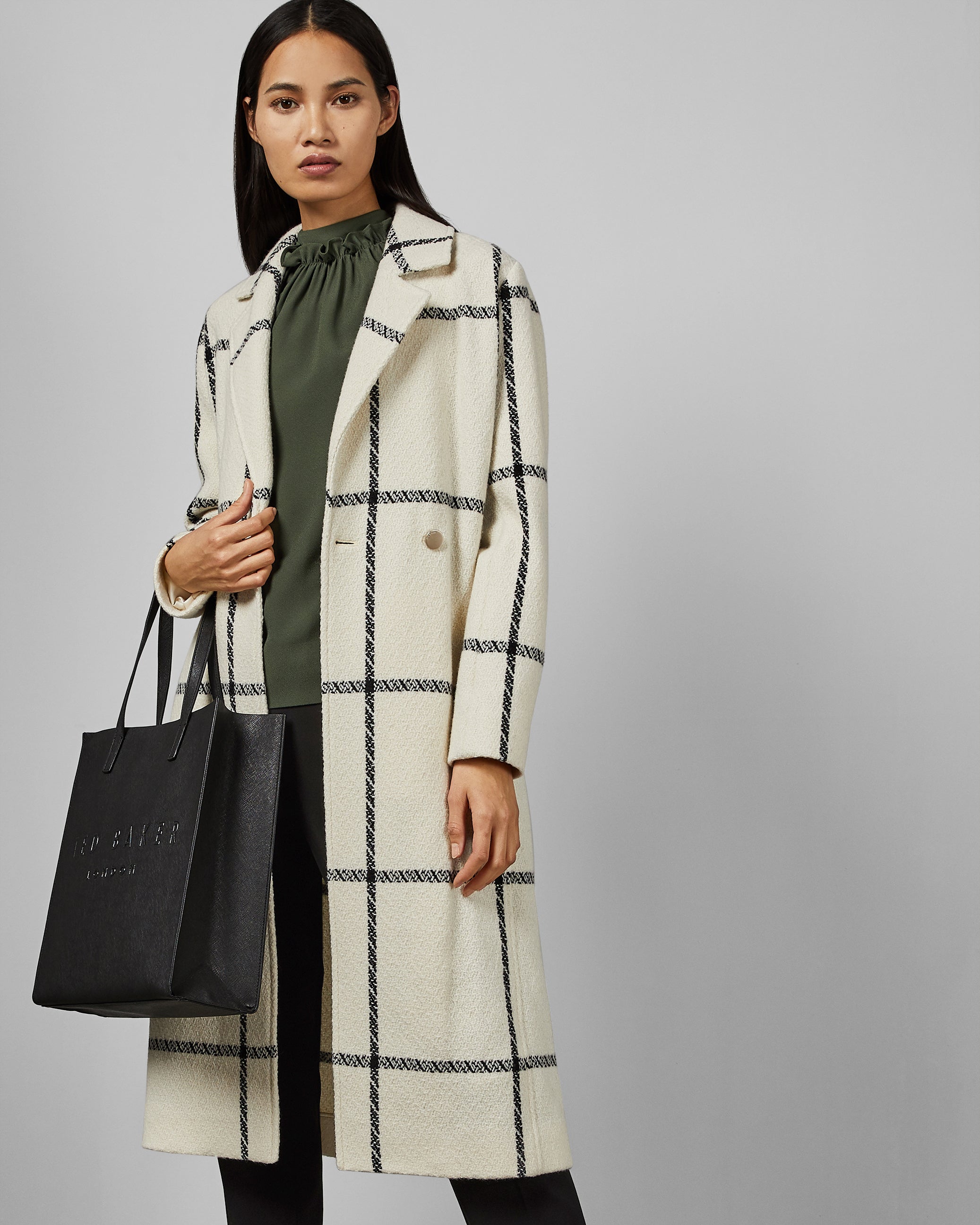 Women's Soocon-Crosshatch Large Icon Bag Black Ted Baker South Africa Bellabags