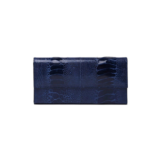 Blue Mississippi Ostrich Leather Purse Bellabags Bellabags