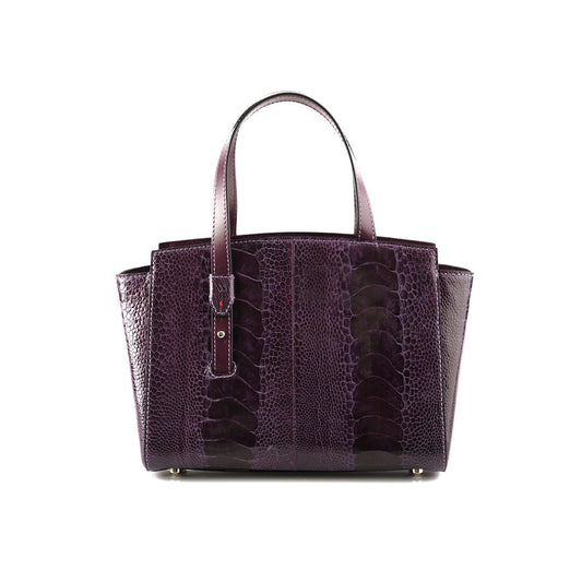 Purple Lorelai Ostrich Leather Shoulder Bag Bellabags Bellabags
