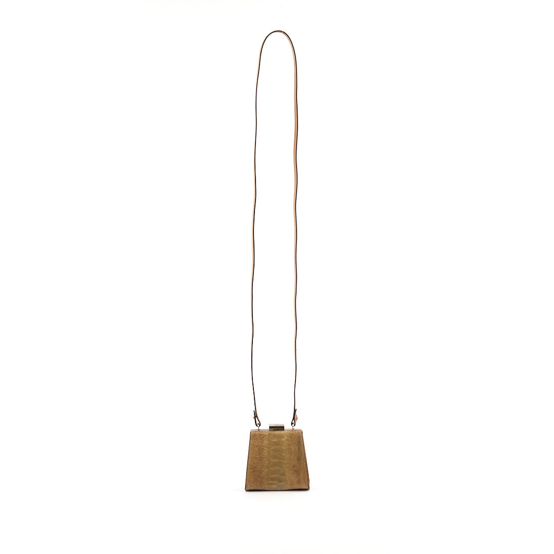 Nude Vegas Ostrich Leather Micro Bag Bellabags Bellabags