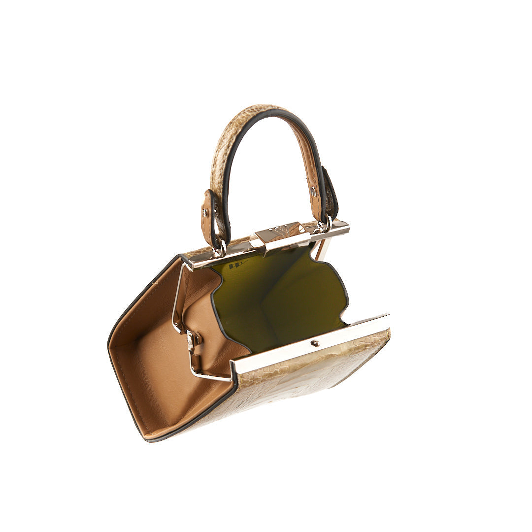 Nude Vegas Ostrich Leather Micro Bag Bellabags Bellabags