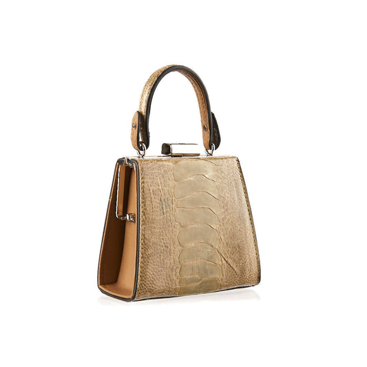 Nude Vegas Ostrich Leather Micro Bag Bellabags Bellabags