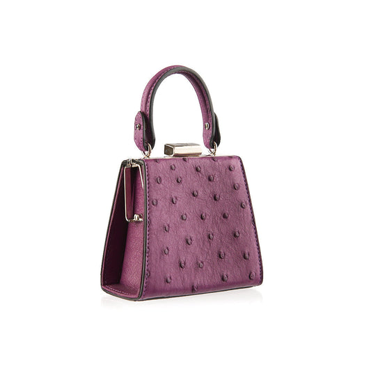 Purple Vegas Ostrich Leather Micro Bag Bellabags Bellabags