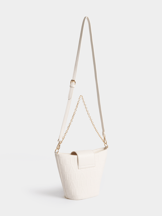 Luella Debossed Bucket Bag with Clasp Luella Bellabags