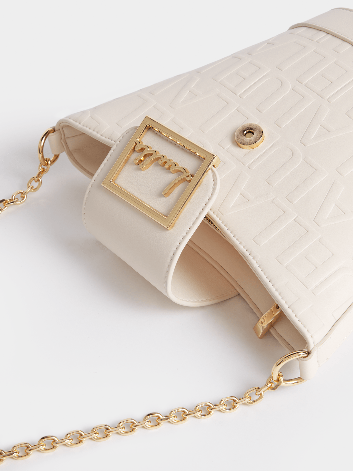 Luella Debossed Bucket Bag with Clasp Luella Bellabags