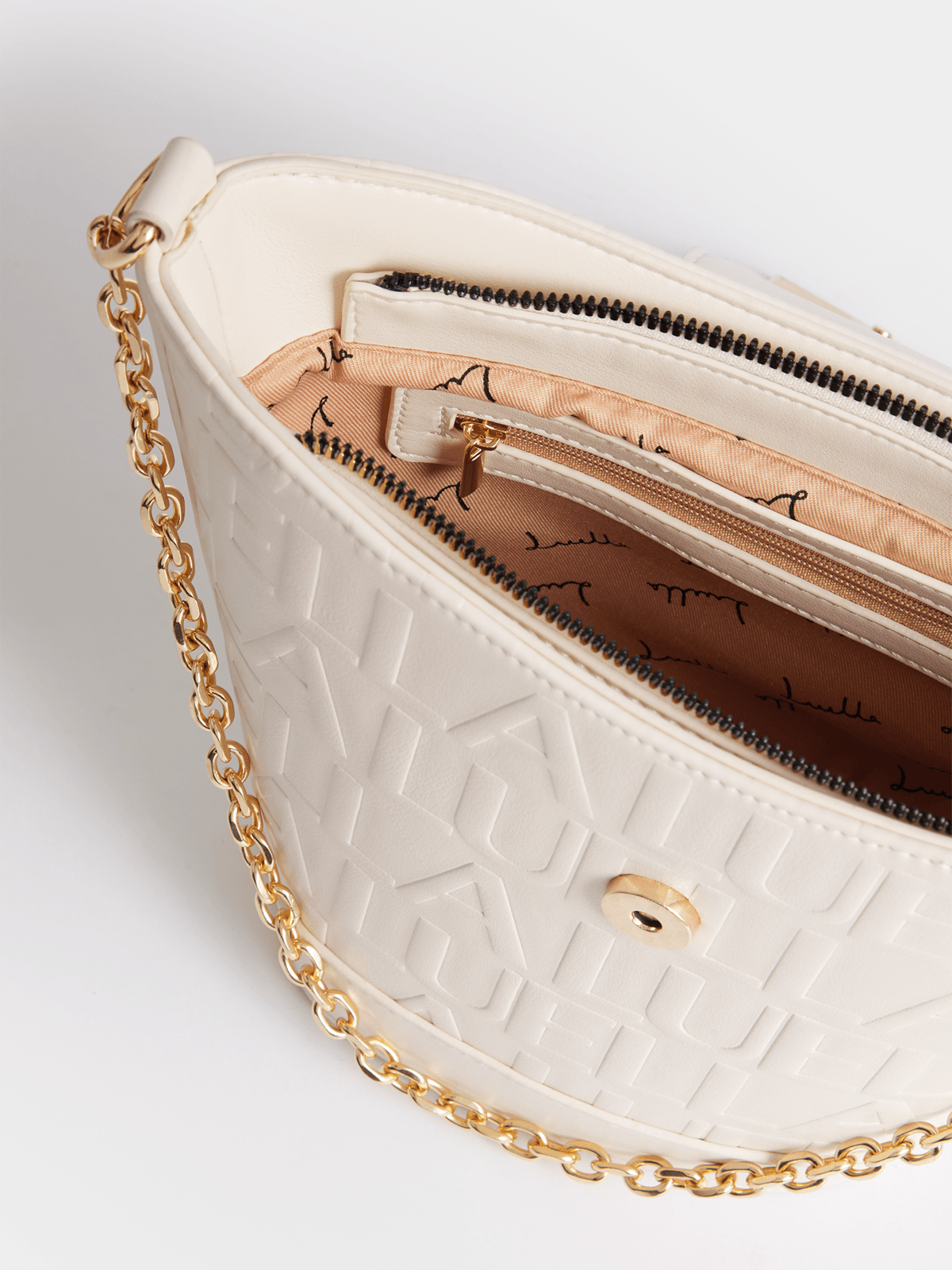 Luella Debossed Bucket Bag with Clasp Luella Bellabags