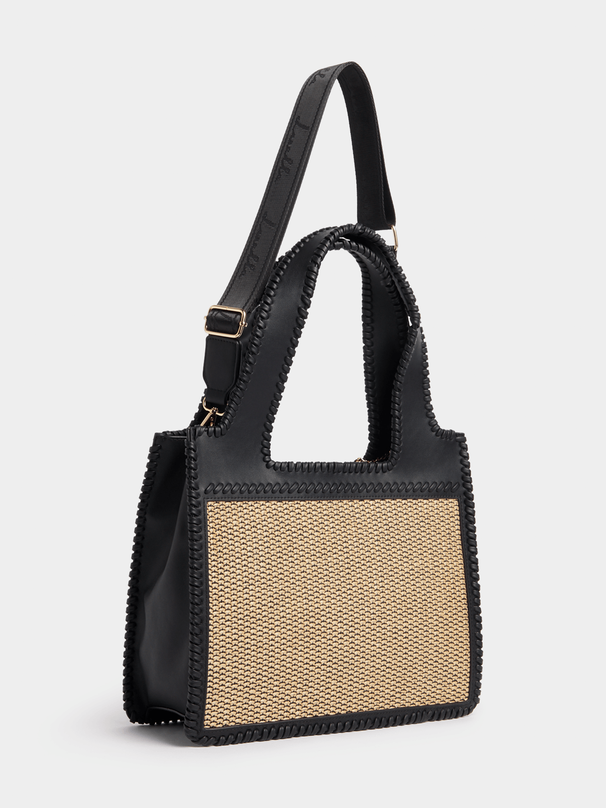 Luella Raffia Whipstitch Shopper Luella