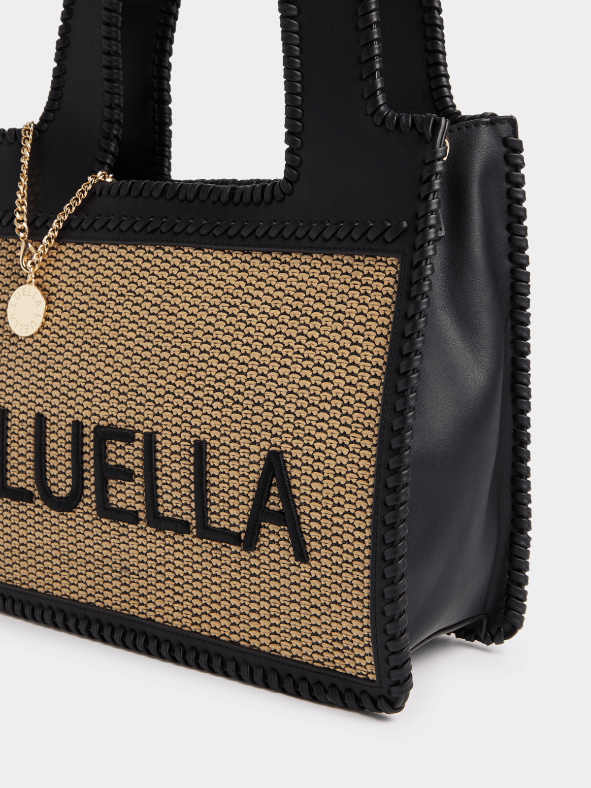 Luella Raffia Whipstitch Shopper Luella