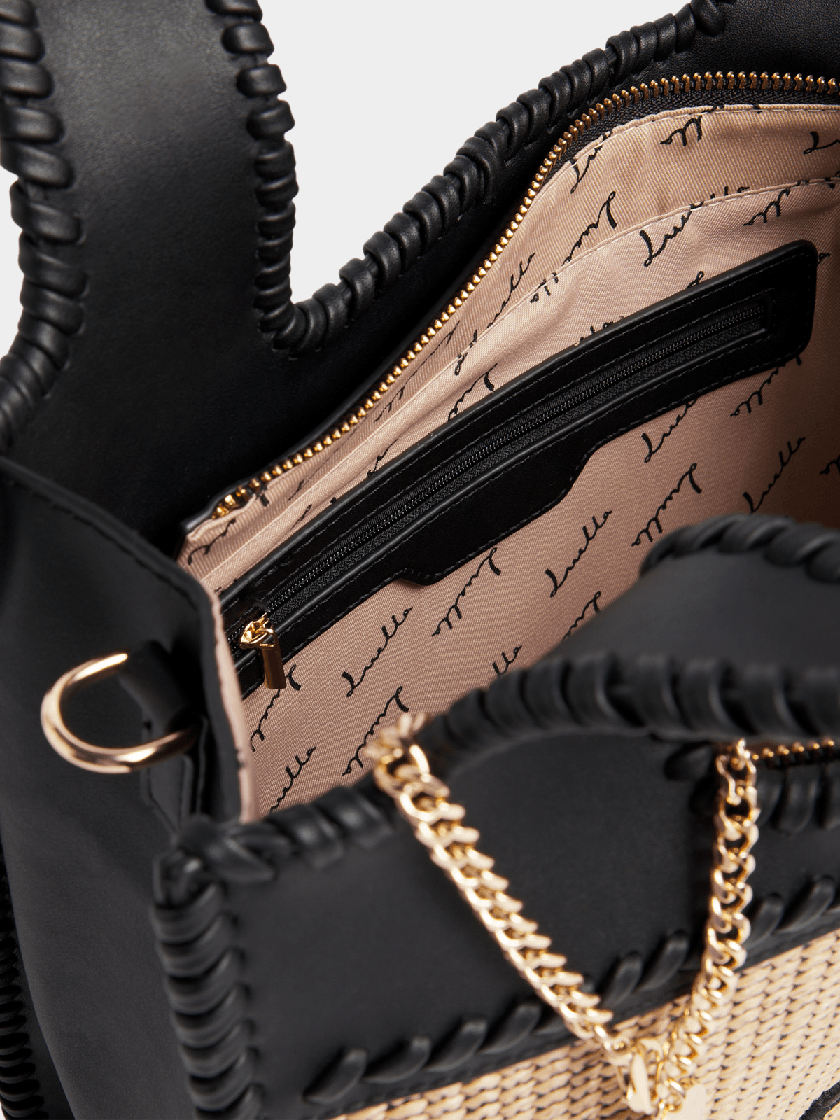 Luella Raffia Whipstitch Shopper Luella