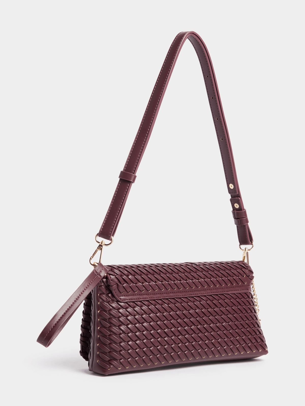 Luella Weave Textured Clutch Bag Luella