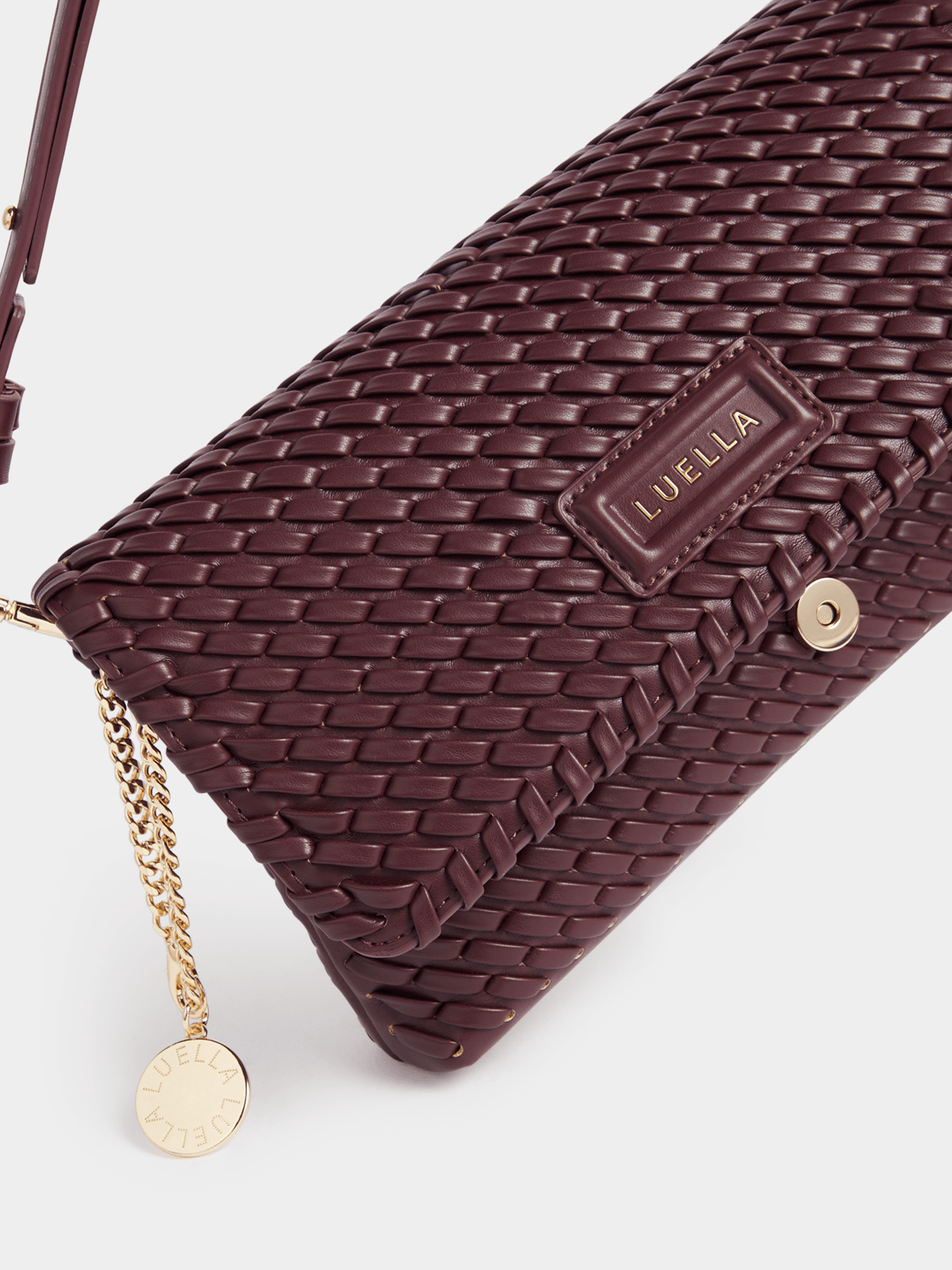 Luella Weave Textured Clutch Bag Luella