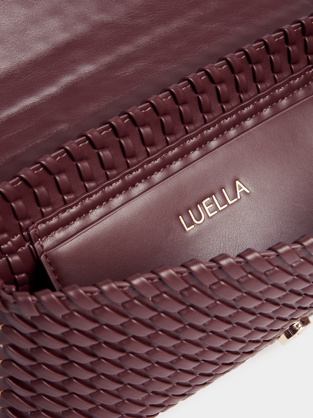 Luella Weave Textured Clutch Bag Luella