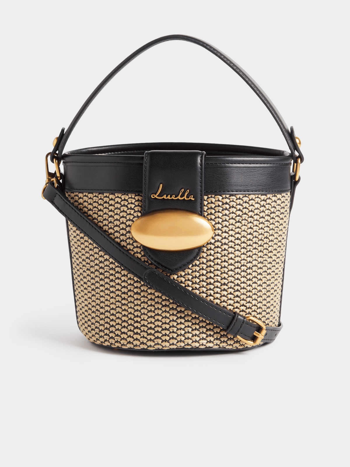 Luella Organic Metal Raffia Bucket Bag Luella Bellabags