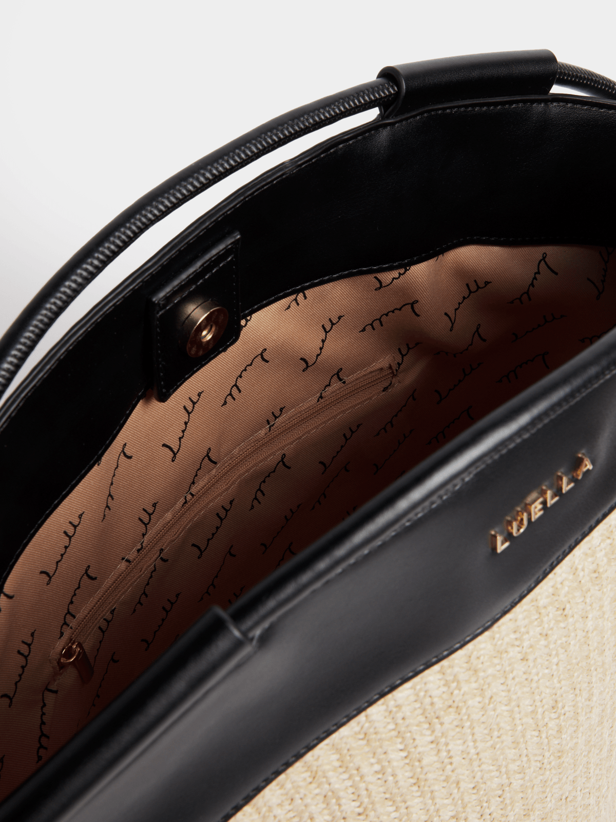 Luella Raffia Drawstring Basket Shopper Bag Luella