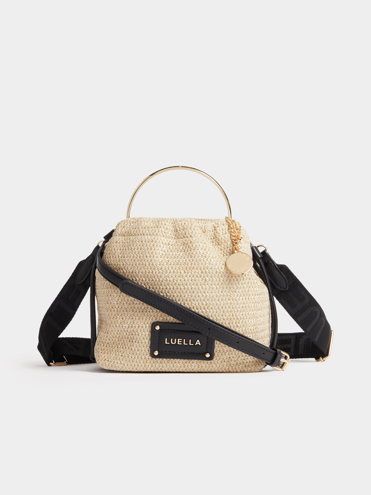 Luella Raffia Drawstring Bucket Bag Luella Bellabags