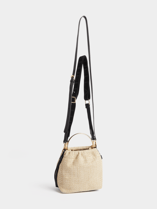 Luella Raffia Drawstring Bucket Bag Luella Bellabags