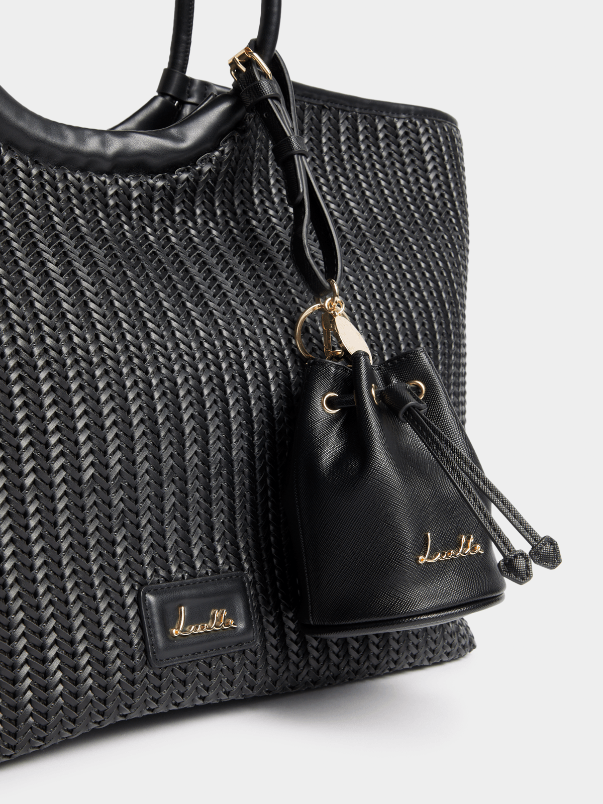 Luella Mini Drawstring Bucket Bag Charm Luella