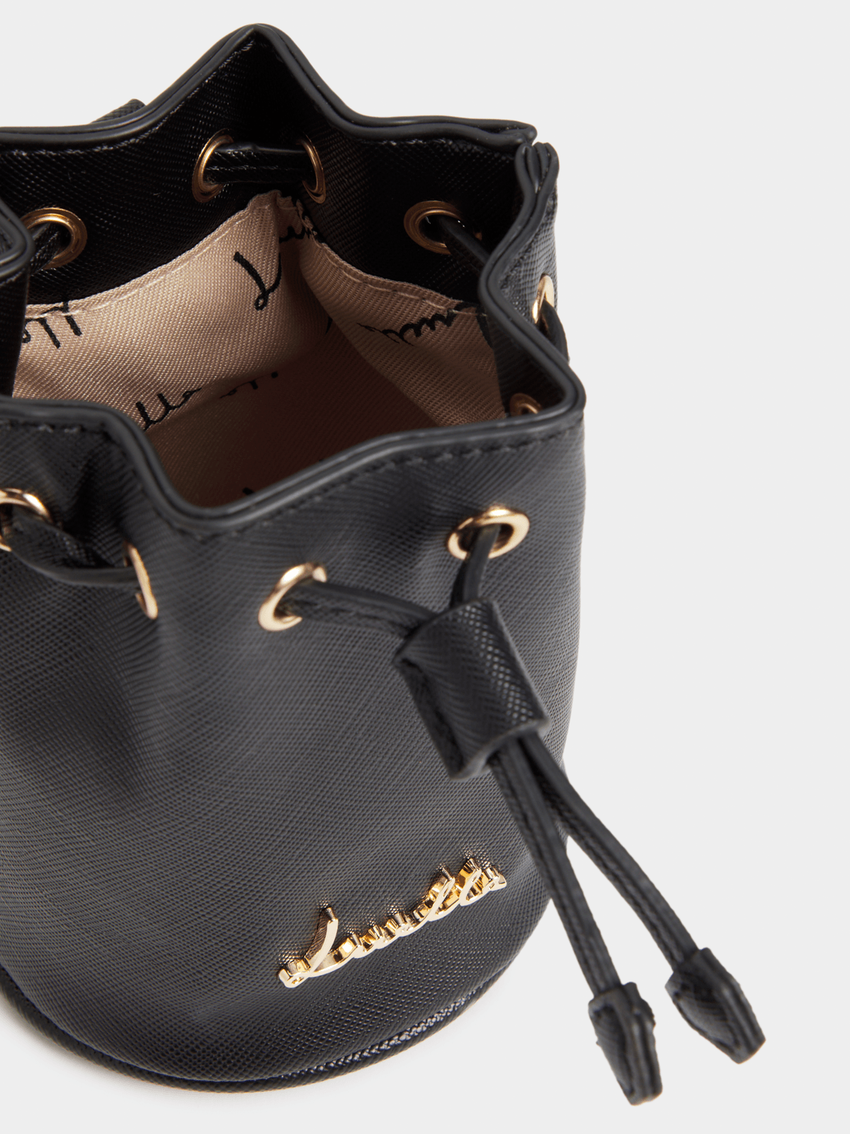 Luella Mini Drawstring Bucket Bag Charm Luella