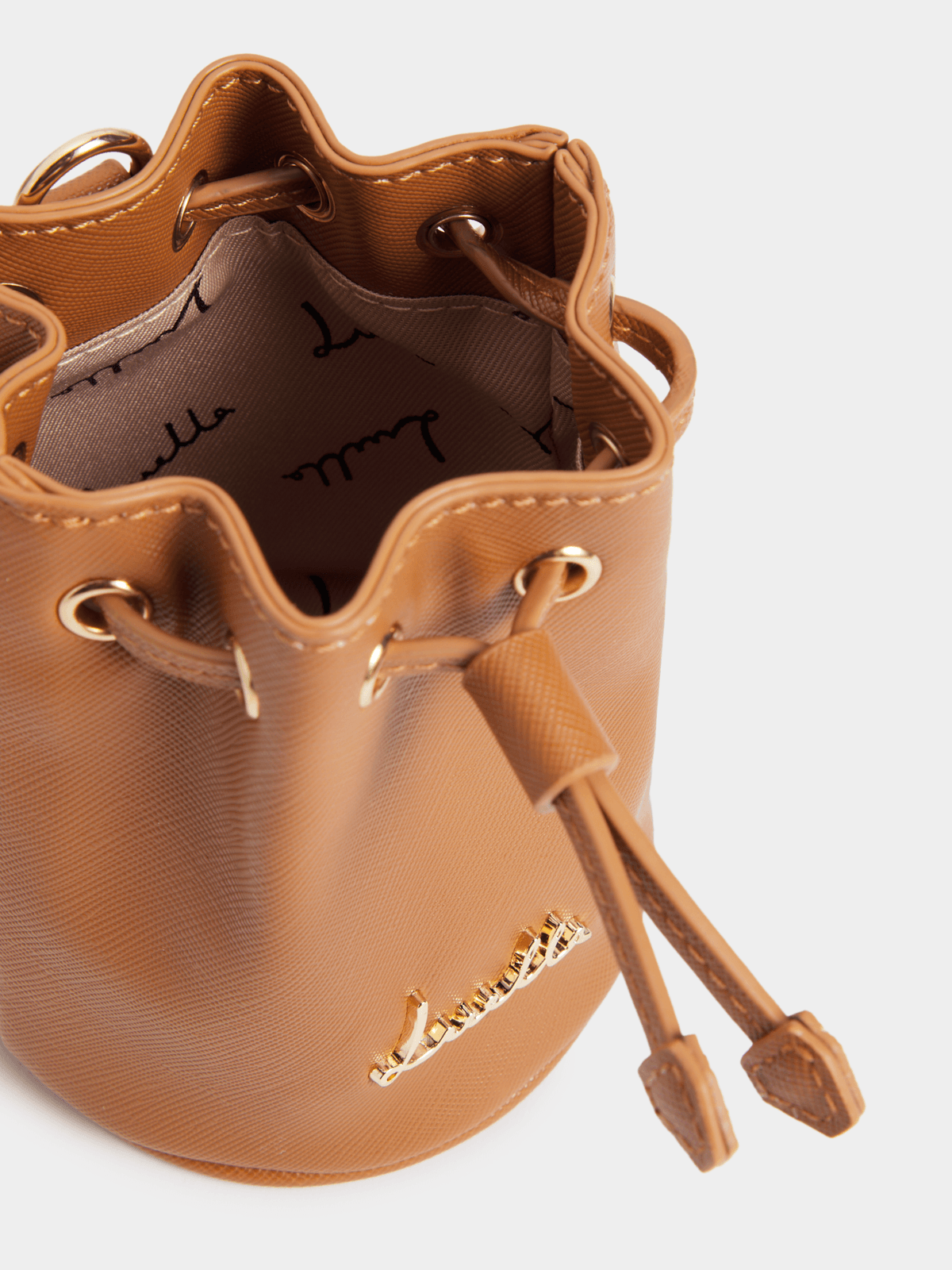 Luella Mini Drawstring Bucket Bag Charm Luella