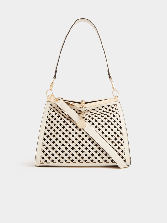 Luella Weave Cutout Medium Tote Bag Luella