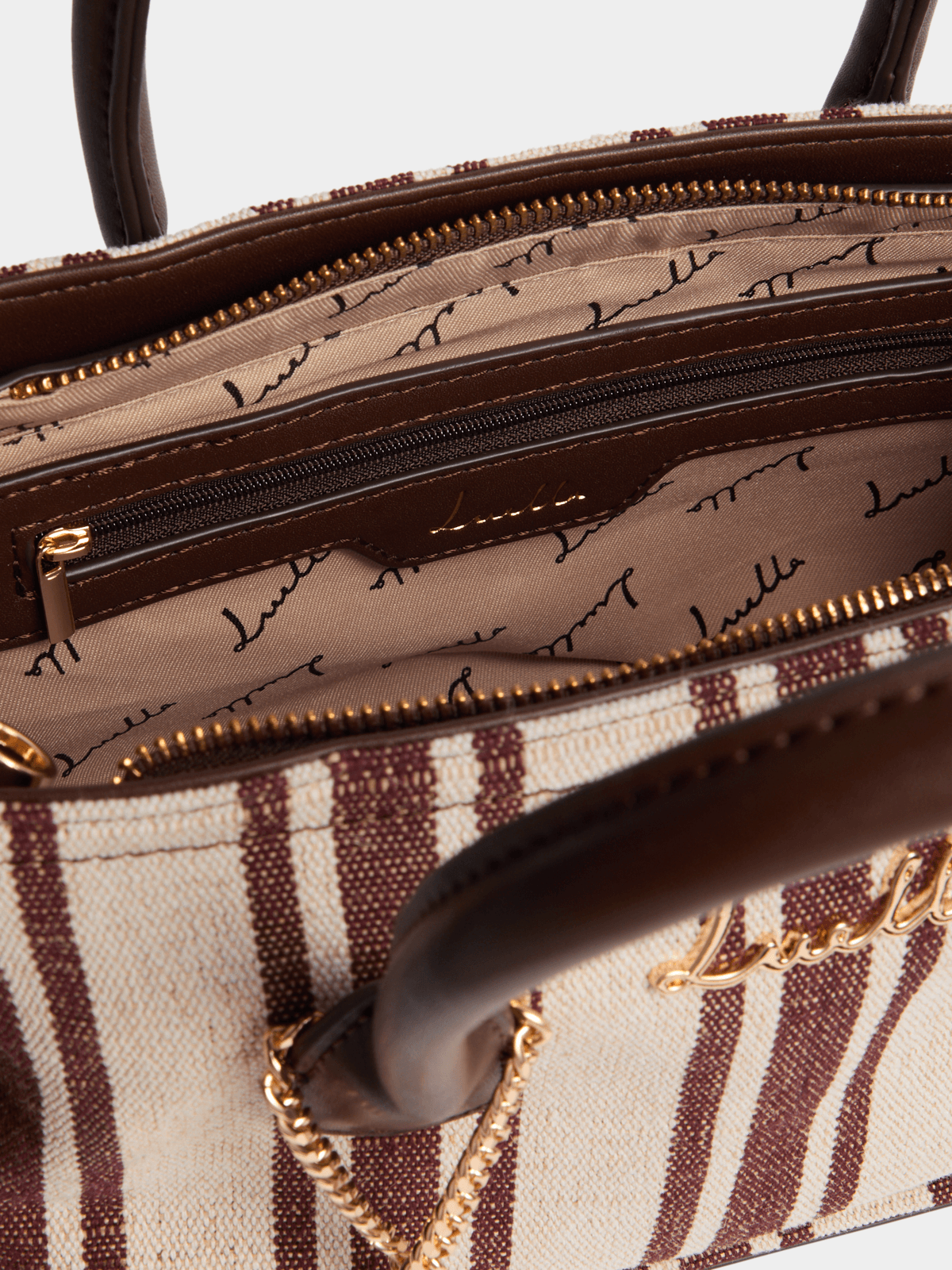 Luella Striped Canvas Shopper Bag Luella