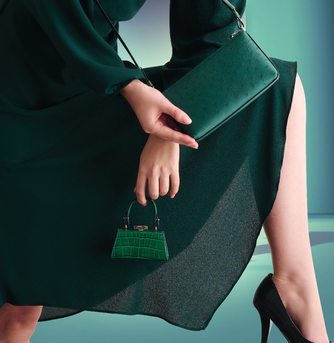 Green Los Angeles Ostrich Leather Purse Bellabags Bellabags