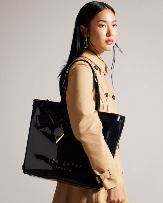 Women's Nicon-Knot Bow Large Icon Black Ted Baker South Africa Bellabags