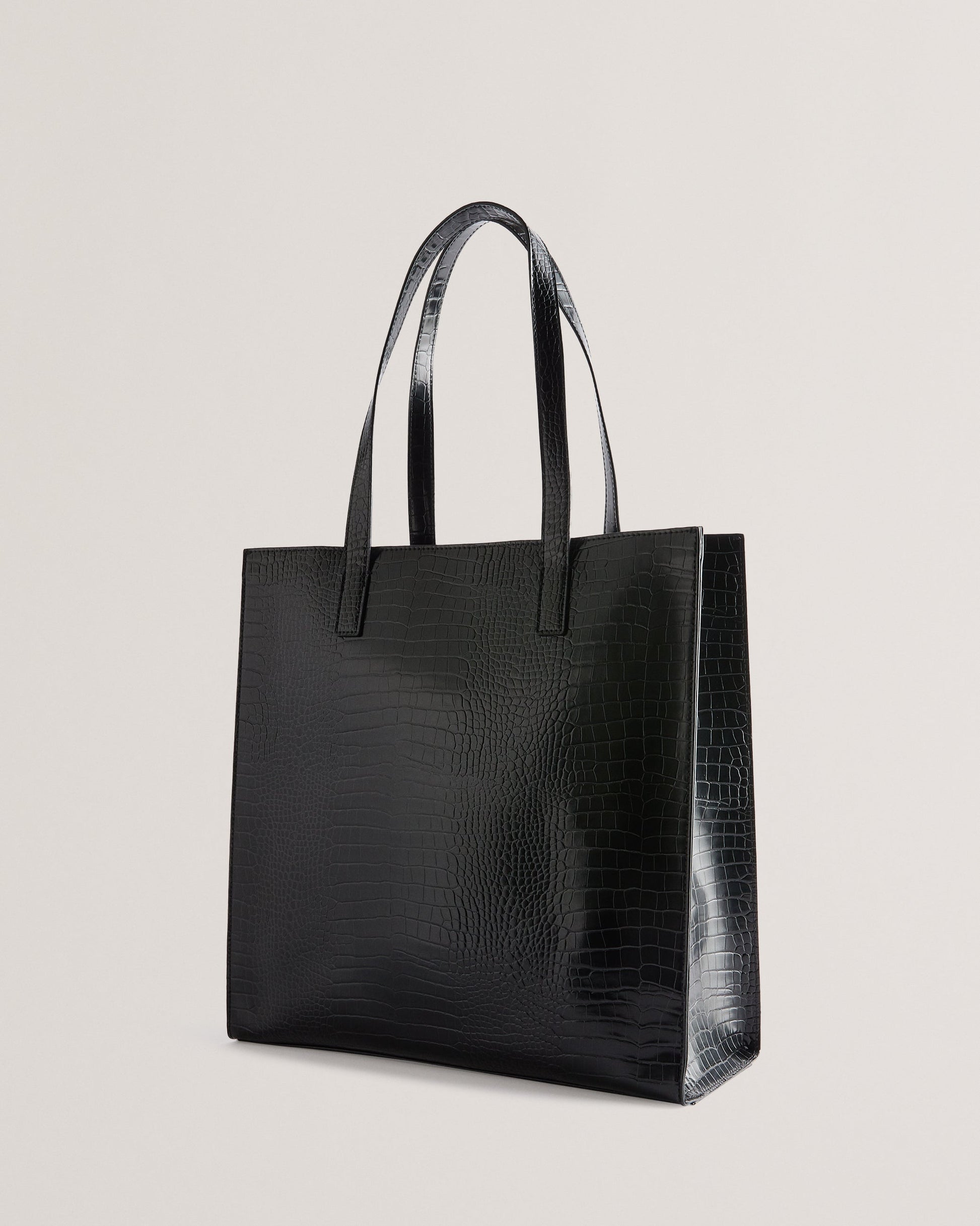 Women's Croccon-Croc Effect Large Icon Bag Black Ted Baker South Africa